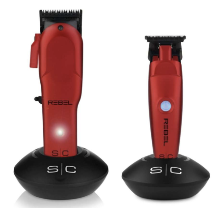 StyleCraft REBEL - PROFESSIONAL SUPER-TORQUE MODULAR CORDLESS HAIR CLIPPER AND TRIMMER COMBO SET - SC203R